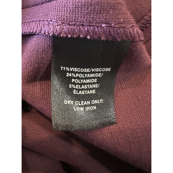 Lafayette 148 New York Sheath Dress 3/4 Sleeve Pleated Berry Womens Plus Size 3X - Picture 11 of 12